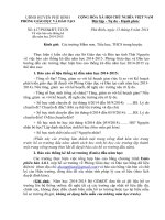 HƯỚNG dẫn báo cáo THỐNG kê đầu năm học 2014 2015 