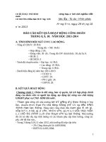 BÁO cáo hđcđ THÁNG 9,10,11 năm học 2012 2013 