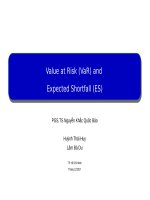 Thuyết trình quản trị rủi ro tài chính value at risk (var) and expected shortfall (ES) 