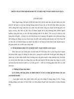 PHÂN TÍCH TÌNH HÌNH KINH tế xã hội VIỆT NAM THỜI GIAN QUA 