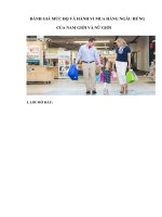 Đánh giá mức độ và hành vi mua hàng ngẫu hứng của nam giới và nữ giới 