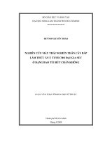 NGHIÊN CỨU MÁY THÁI NGHIỀN THÂN CÂY BẮP LÀM THỨC ĂN Ủ TƯƠI CHO ĐẠI GIA SÚC Ở DẠNG BAO TÚI HÚT CHÂN KHÔNG LUẬN VĂN THẠC SĨ KHOA HỌC KĨ THUẬT