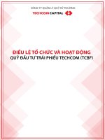 DANH SÁCH CÔNG BỐ | TECHCOMCAPITAL 2 Dieu le quy TCBF