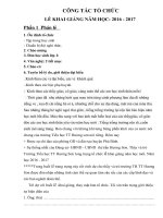 Công tác tổ chức lễ khai giảng năm học 2016 2017 