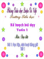 Bài 1. Học tập, sinh hoạt đúng giờ