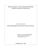 Sáng kiến kinh nghiệm, Một số phương pháp rèn đọc diễn cảm cho học sinh Tiểu học