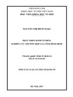 Phát triển kinh tế biển nghiên cứu trường hợp của tỉnh Bình Định (tt)