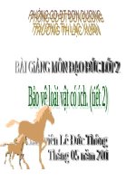 Bài 14. Bảo vệ loài vật có ích