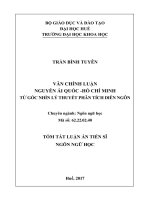 Văn chính luận nguyễn ái quốc – hồ chí minh từ góc nhìn lý thuyết phân tích diễn ngôn (tt) 