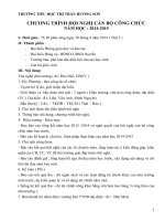 CHƯƠNG TRÌNH HỘI NGHỊ CÁN BỘ CÔNG CHỨCNĂM HỌC : 2014-2015