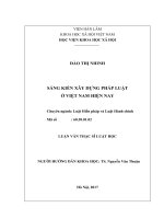 Sáng kiến xây dựng pháp luật ở Việt Nam hiện nay (LV thạc sĩ)