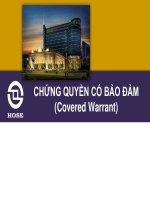 HOSE: Slide phổ biến kiến thức về Chứng quyền có bảo đảm (CW)