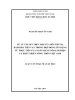 Xử lý tài sản thế chấp của bên thứ ba bảo đảm tiền vay trong hợp đồng tín dụng từ thực tiễn của ngân hàng Nông nghiệp và Phát triển Nông thôn Việt Nam