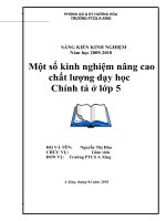 SKKN Nâng cao chất lượng dạy học phân môn Chính tả cho HS lớp 5.