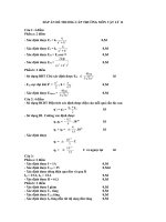 ĐÁP ÁN ĐỀ THI HSG CẤP TRƯỜNG MÔN VẬT LÝ 11
