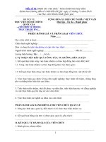 Mẫu số 2 (Phiếu đánh giá và phân loại viên chức)