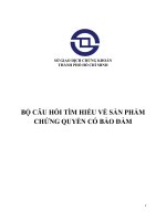 HOSE: Bộ câu hỏi tìm hiểu về sản phẩm chứng quyền có đảm bảo