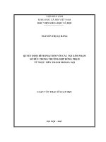 Quyết định hình phạt đối với các tội xâm phạm sở hữu trong trường hợp đồng phạm từ thực tiễn thành phố Hà Nội (LV thạc sĩ)