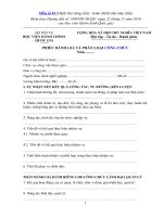 Mẫu số 1 (Phiếu đánh giá và phân loại công chức)