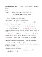 Đề thi Toán cuối kì I lớp 5