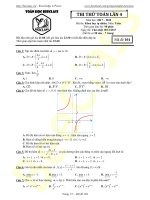 Thi thử toán THPTQG Beeclass lần 4 2018