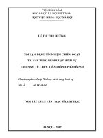 Tội lạm dụng tín nhiệm chiếm đoạt tài sản theo pháp luật hình sự việt nam từ thực tiễn thành phố hà nội (tt)