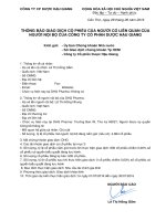 Thong bao giao dich co phieu cua nguoi co lien quan cua Ba Le Thi Hong Nhung