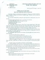 Thông báo tuyển sinh đào tạo trình độ tiến sĩ năm 2016 theo đề án 911