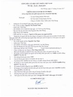 Thông báo giao dịch cổ phiếu của Bà Nguyễn Thị Thanh Xuân