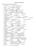 ÔN TẬP HỌC KÌ 1 TIẾNG ANH 11