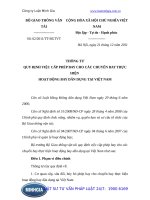 Thông tư 62 2011 TT-BGTVT quy định việc cấp phép bay cho các chuyến bay thực hiện hoạt động bay dân dụng tại Việt Nam