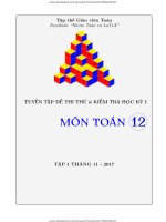 TUYỂN TẬP ĐỀ ÔN THI HỌC KÌ 1 TOÁN 12