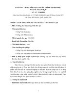 Chương trình đào tạo chuẩn ngành Toán học