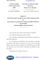 Thông tư 23 2012 TT-BNNPTNT Sửa đổi, bổ sung một số quy định của các quy chuẩn kỹ thuật quốc gia lĩnh vực thức ăn chăn nuôi