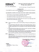 15-2016-NQ-DHDCD vv DHDCD uy quyen cho HDQT QD cac vde lien quan den viec su dung cac Quy Ngan hang