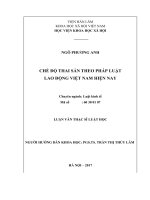 Chế độ thai sản theo pháp luật lao động Việt Nam hiện nay