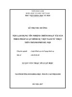 Tội lạm dụng tín nhiệm chiếm đoạt tài sản theo pháp luật hình sự Việt Nam từ thực tiễn thành phố Hà Nội