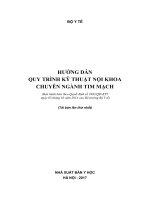 HƯỚNG DẪN QUY TRÌNH KỸ THUẬT NỘI KHOA CHUYÊN NGÀNH TIM MẠCH