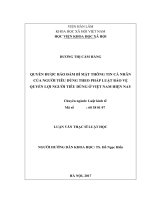 Quyền được bảo đảm bí mật thông tin cá nhân của NTD theo pháp luật bảo vệ quyền lợi NTD ở Việt Nam hiện nay