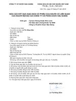 Bao cao giao dich co phieu cua nguoi co lien quan Ba Le Thi Hong Gam