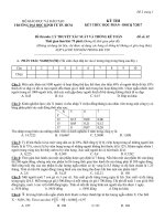 Tài liệu môn Xác suất thống kê 2015 - Làm nghề gì cũng đòi hỏi phải có tình yêu, lương tâm và đạo đức XSTK de 2