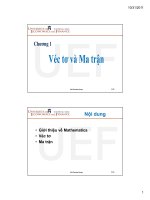 Bài giảng Tối ưu hóa - ThS. Nguyễn Công Trí - Làm nghề gì cũng đòi hỏi phải có tình yêu, lương tâm và đạo đức DSTTchuong1-1105