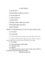 Quyết định giao Đề án tốt nghiệp lớp CCLLCT - Lớp Cao cấp Lý luận chính trị A38 Cà Mau - hệ tập trung MUC LUC DE AN