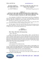 Thông tư 47 2011 TT-BNNPTNT hướng dẫn thực hiện thí điểm bảo hiểm nông nghiệp trong trồng trọt, chăn nuôi, nuôi thủy sản theo Quyết định số 315 QĐ-TTg