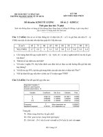 Tài liệu môn Kinh tế lượng - Làm nghề gì cũng đòi hỏi phải có tình yêu, lương tâm và đạo đức KTL_K38_CLC_De02