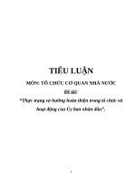 Thực trạng và hướng hoàn thiện trong tổ chức và hoạt động của Ủy ban nhân dân