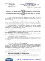 Thông tư số: 69 2014 TT-BTC hướng dẫn quy trình thí điểm thu phí, lệ phí tại cửa khẩu quốc tế Lao Bảo theo mô hình “một cửa, một lần dừng” năm 2014.