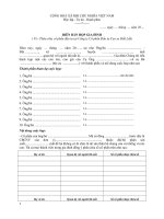 Mẫu biên bản họp gia đình về việc phân chia cổ phần đầu tư tại Công ty cổ phần đầu tư cao su Đắk Lắk