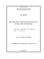 Hệ thống hoá văn bản quy phạm pháp luật từ thực tiễn tỉnh Phú Thọ