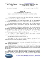 Thông tư 02 2013 TT-BGDĐT ban hành quy chế tuyển sinh trung học cơ sở và tuyển sinh trung học phổ thông